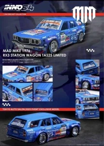1:64 inno64 Mazda RX-3 Station Wagon Mad Mike 1976 Tokyo Auto Salon 2025 - Picture 1 of 6