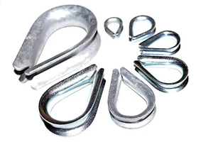 Wire Rope Thimbles 3mm 5mm 6mm 8mm 10mm 12mm 16mm Steel Cable Wiring Bolt - Picture 1 of 7