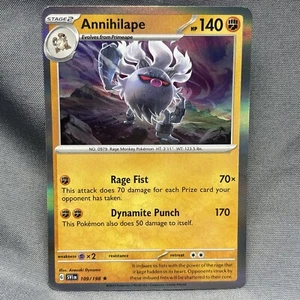 Tarjeta rara de Pokémon Annihilape 109/198 SV1 base escarlata y violeta holo casi nueva - Imagen 1 de 2