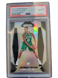 2017 Panini Prizm Jayson Tatum Silver Prizm #16 Celtics Rookie PSA 8 NM-MT READ - Bild 1 von 3
