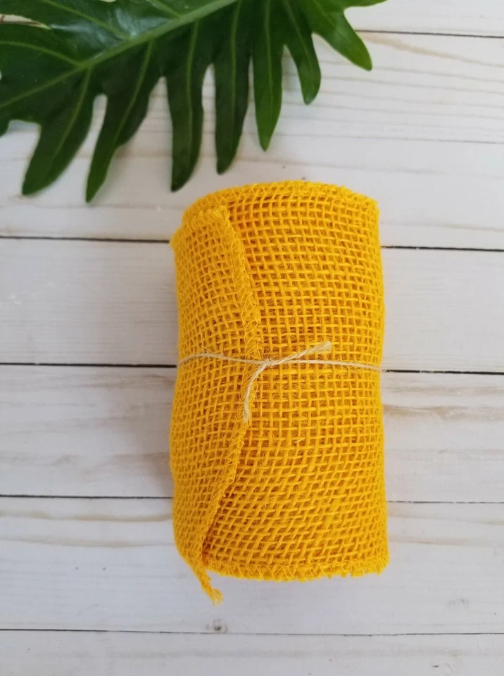 Burlap Trim Craft Roll Orange Gold 5.5 Inches Wide 15 Feet Long Woven NEW - Image 1 of 1