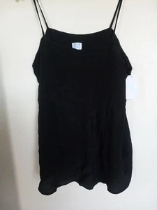 TIME AND TRU - SCHWARZES ÄRMELLOSES TRÄGER TANK TOP GR XL - Bild 1 von 3