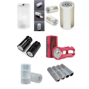 AA to D C,AAA to AA Size Battery Converter adapter holder switcher case - Picture 1 of 15
