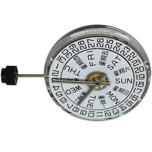 White Day/Date@3 Automatic Watch Movement For ETA 2836-2 SELLITA SW220 Replace - Picture 1 of 8