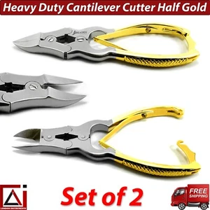 X2 Chiropody Podiatry Cantilever Toe Nail Clippers Trims Thick Heavy Duty Tools - Picture 1 of 7