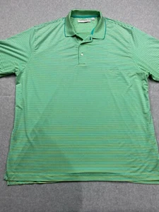 CARNOUSTIE Performance Men's GOLF POLO SHIRT Size XXL - Blue\Green Stripes - Picture 1 of 9