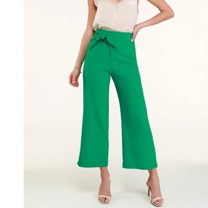 ASTR The Label, Pantalone donna bianco a costine con cravatta gamba davanti taglia XS �� - Foto 1 di 9