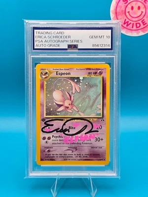 PSA Auto 10 - 2001 Pokemon, Espeon 1st Ed., Erica Schroeder Autograph - Image 1 of 2