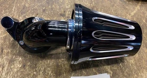 Screamin Eagle Heavy Breather Air Cleaner Dyna Touring Softail CArb Black Twin C - Picture 1 of 9