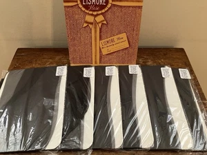 6 PAAR 10 X 33" OFF BLACK RECHTS VERSTÄRKTE FERSE & ZEHE SCHWARZE NYLONSTRÜMPFE 15DEN - Bild 1 von 13