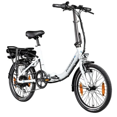Zündapp Z110 Klapprad Elektrofahrrad E Bike 20" 250W Pedelec weiß 33cm B Ware - Bild 1 von 4