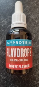Flavdrops Toffee Flavour No Sugar MyProtein 50ml Keto Diet protein bcaa creatin  - Bild 1 von 3