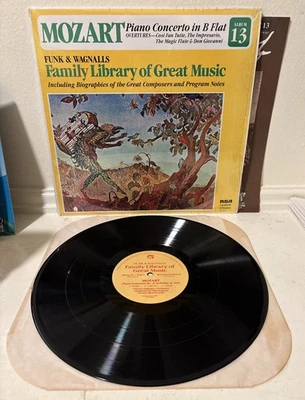 Funk & Wagnalls Family Library of Great Music Mozart Album#13 12” Record Shrink Foto 1 de 4