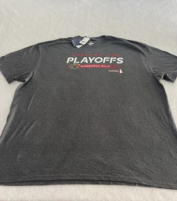 Minnesota Wild Fanatics 2022 NHL Stanley Cup Playoffs TShirt 3XL - Image 1 of 4