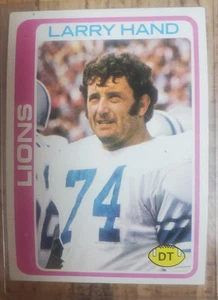 1978 Topps Larry Hand Detroit Lions Football Karte #356 - Bild 1 von 2