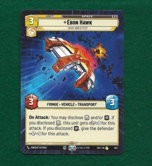 STAR WARS UNLIMITED SECRETS OF POWER RARE HYPERSPACE #483 EBON HAWK - Image 1 of 1