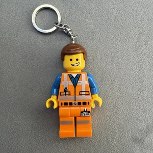 The Lego Movie Emmet 3" Light Up Schlüsselanhänger Mini Figur Orange Lego Mann Selten - Bild 1 von 3