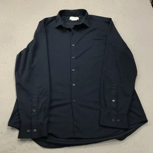 Ministry of Supply Hemd Herren XL dunkelblau einfarbig Standard Arbeit Freizeit Knopf - Bild 1 von 9