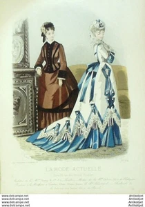 Gravure La Mode actuelle 1850 # 114 (Old Fashion plate) - Picture 1 of 1