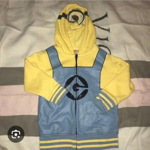 Despicable Me Minion Stuart 4 5-6 7 Sweatshirt Jacket Hoodie childs New One Eye - Picture 1 of 2