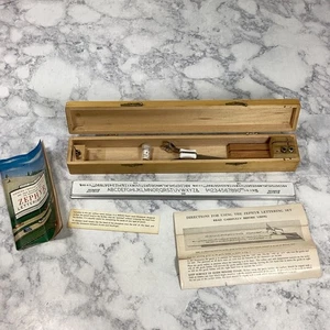 Zephyr Lettering Set Vertical or Slant Lettering Tool Wood Box Instructions - Picture 1 of 17