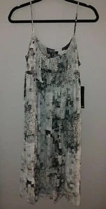 Daisy Fuentes Dress Women's PXL Gray Silver Black Adjustable Straps Very Vouge - Picture 1 of 3