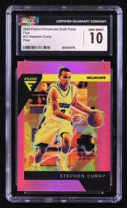 Stephen Curry 2022-23 Panini Chronicles Draft Picks Flux Pink #22 Card [CGC 10] - Picture 1 of 2