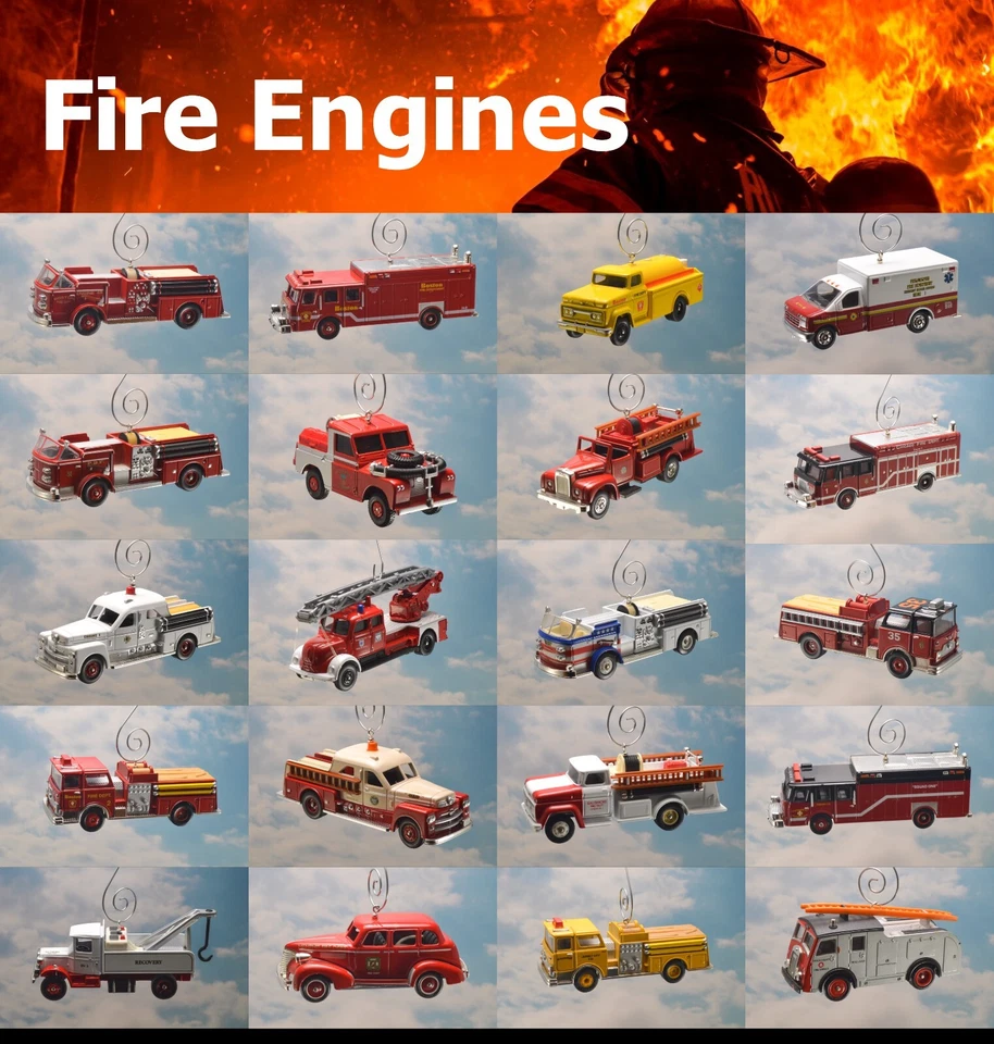 Vintage Fire Engine Truck Emergency ALF Cyclone Custom Christmas Ornament Adorno - Image 1 of 1