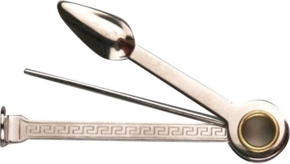 Pfeifenbesteck nickel guillochiert 3tlg.  - Bild 1 von 1