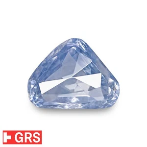 GRS Certified KASHMIR Blue Sapphire 4.66 Ct. Natural Untreated TRIANGULAR Unique - Picture 1 of 9