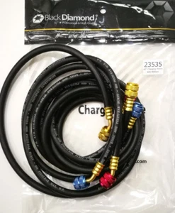 BLACK DIAMOND MANIFOLD GAUGE CHARGING HOSE SET 5/16" SAE R410A 60" 150cm 800 PSI - Bild 1 von 2