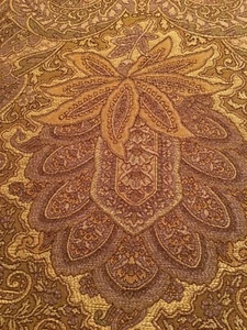 Tela de tapicería de peso medio de 12 yardas x 52" de ancho, beige con bronceado y lavanda - Imagen 1 de 4