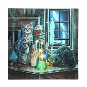 Jekyll and Hyde Lisa Parker Cat Artwork LED Light Up Canvas Wall Plaque - Afbeelding 1 van 4