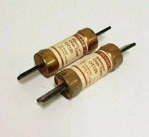 2 - Gould Shawmut 125A One-Time Fuses OT125 250V K5 USED SHIPS FREE - Picture 1 of 3