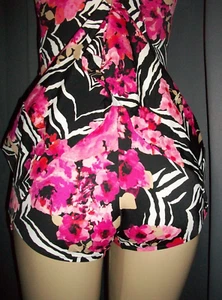 Vtg Maxine of Hollywood Skirted Nylon Panty Swimsuit Sz 12 - Picture 1 of 7