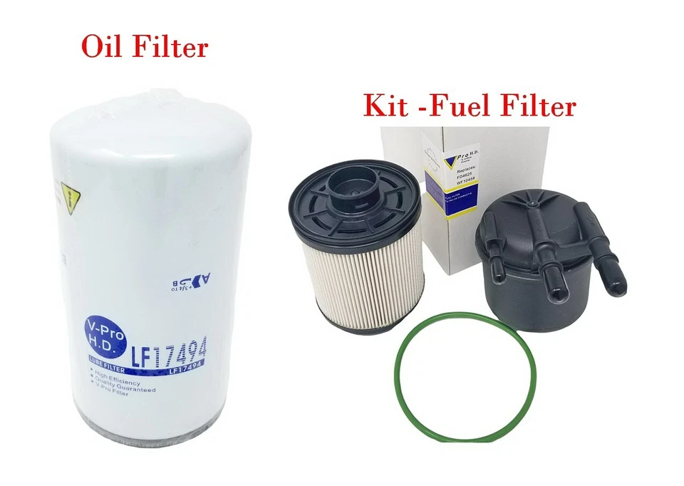 Filtro de aceite y kit de filtro de combustible para Ford F650 F750 2017-2022 V8 6,7 L diésel Foto 1 de 4