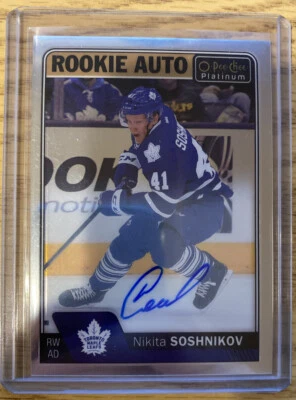 Nikita Soshnikov 2016-17 O-Pee-Chee Platinum Rookie Autograph #R-NS Maple Leafs - Image 1 of 2