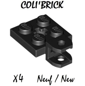 Lego 63082 - 4x Plaque / Plate modified 2x2 with tow ball - Noir / Black - NEUF - Picture 1 of 1