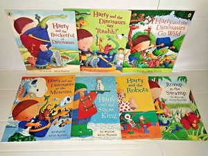 Lot 7 Harry & Dinosaurs books Ian Whybrow Museum Go Wild Bucketful Snow King+ - Picture 1 of 2