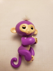 Fingerlings Interactive Baby Monkey Finger Toy Purple W/White  Hair  video