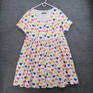 ModCloth For Hello Kitty Dress Womens 22W Plus Hearts And Bows Short Sleeve - Picture 1 of 12