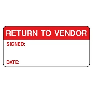 Return to Vendor Aufkleber QUAL0023 - Bild 1 von 2