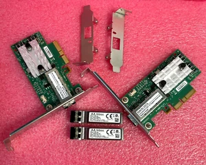 2PCS Mellanox MCX311A ConnectX-3 PCIe NIC 2x MFM1T02A-SR 10G SFP Transceiver - Picture 1 of 3