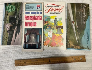 LOT of (4) Vintage 1970's PENNSYLVANIA Highway Road Maps & Travel Booklets - Picture 1 of 2
