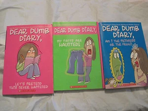 Lot 3~Dear Dumb Diary~Books #1-3~Pretend Haunted Princess~w/postcard~LBDDL - Picture 1 of 5