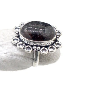 Black Spinel Handmade 925 Sterling Silver Statement Ring-Mother's Day Gift - Picture 1 of 7