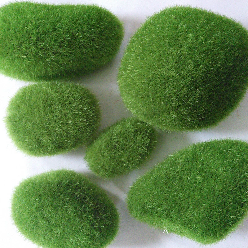 5 Marimo Moss Ball Cladophora Mini Artificial Stones Fairy Garden Terrarium Deco - Image 1 of 1