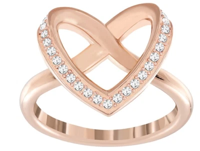 Anillo Swarovski Cupidon Love Heart Chapado en Oro Rosa Talla 55 58 Nuevo en Caja $99 Foto 1 de 3