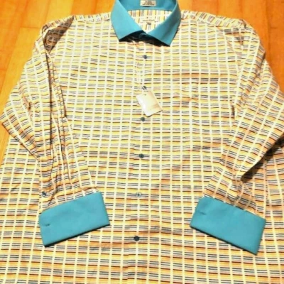 Daniel Ellissa мужской платье рубашка шеи 20,5 рукава 36-37 дюймов новый с Ярлыками французские манжеты - Изображение 1 из 4