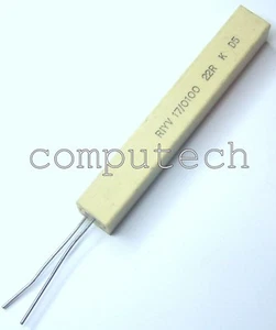 1 pezzo Resistenza 22 Ohm 17W 5% in Ceramica a Filo SECI RIYV  +/- 200 ppm/°C - Bild 1 von 1
